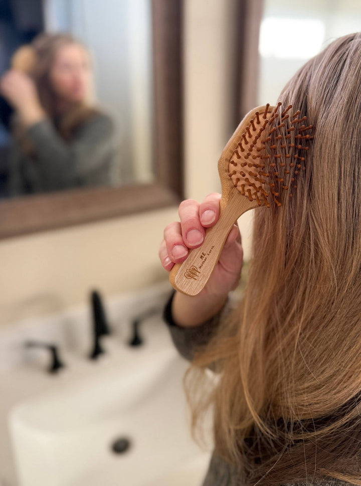 Bamboo Travel Hairbrush - Echo Market
