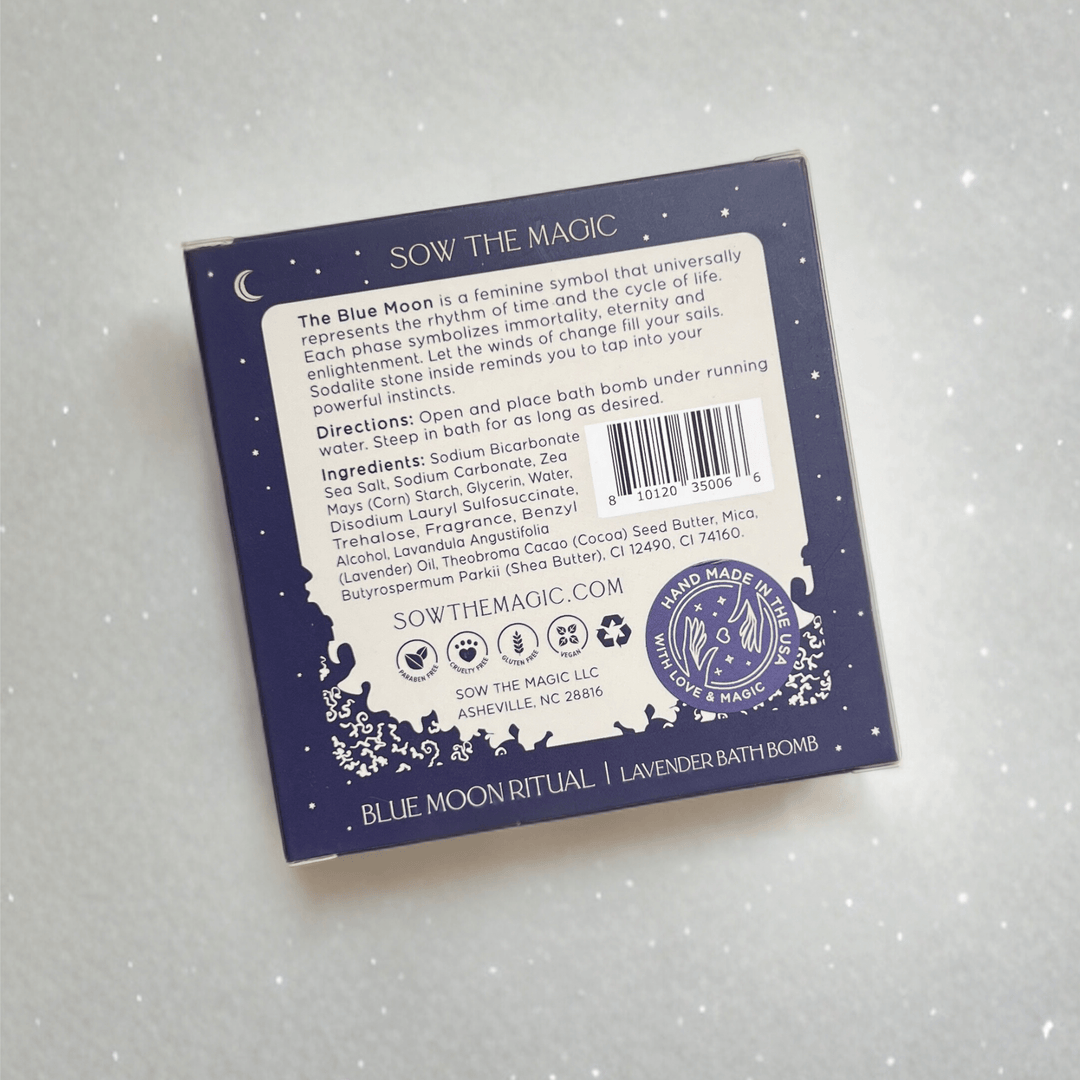 Blue Moon Lavender Bath Bomb with Sodalite - Echo Market