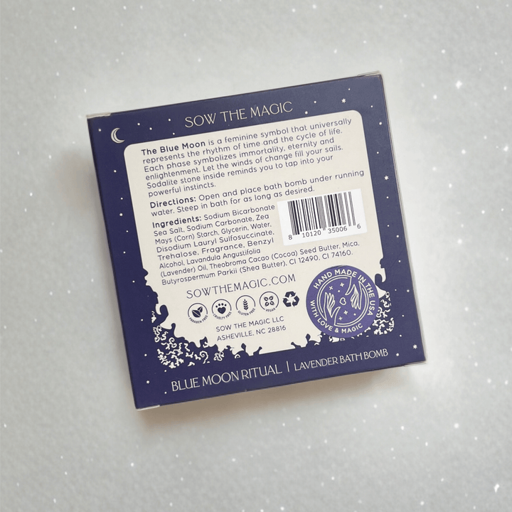 Blue Moon Lavender Bath Bomb with Sodalite - Echo Market