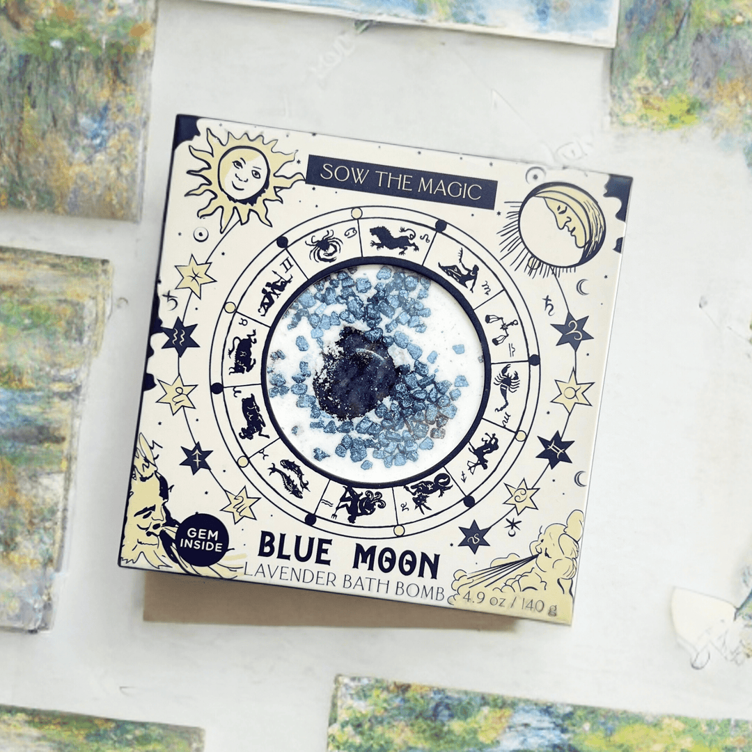 Blue Moon Lavender Bath Bomb with Sodalite - Echo Market