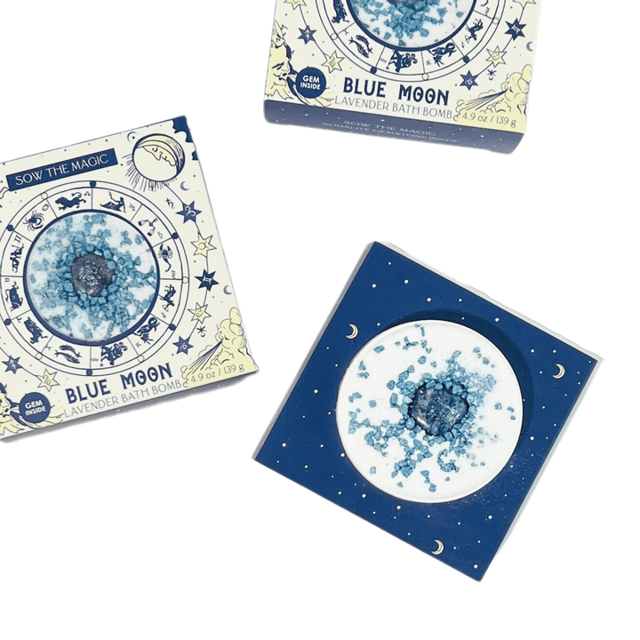 Blue Moon Lavender Bath Bomb with Sodalite - Echo Market