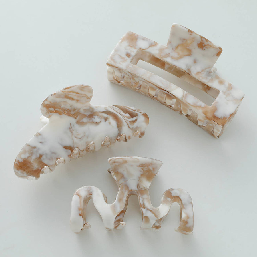Calacatta Gold | Large Claw Clips - Echo Market
