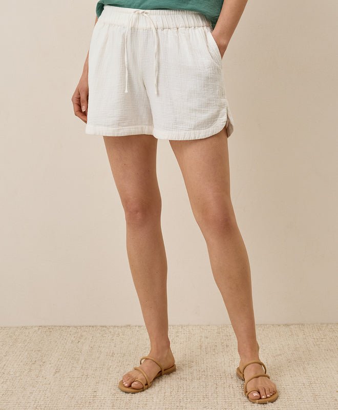 Coastal Double Gauze Curved Hem Short - Echo Market