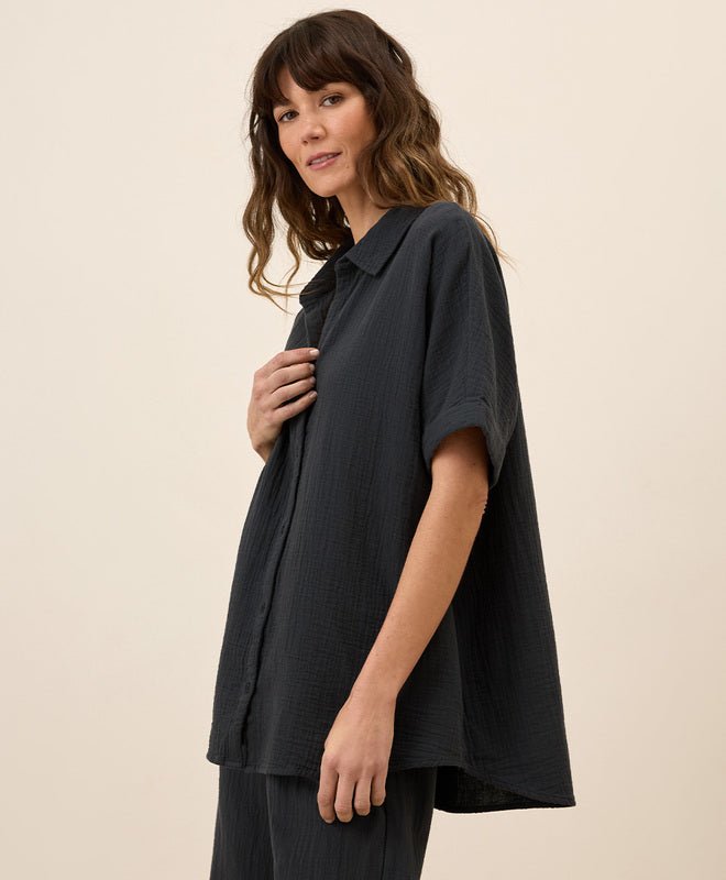 Coastal Double Gauze Oversized Shirt - Echo Market