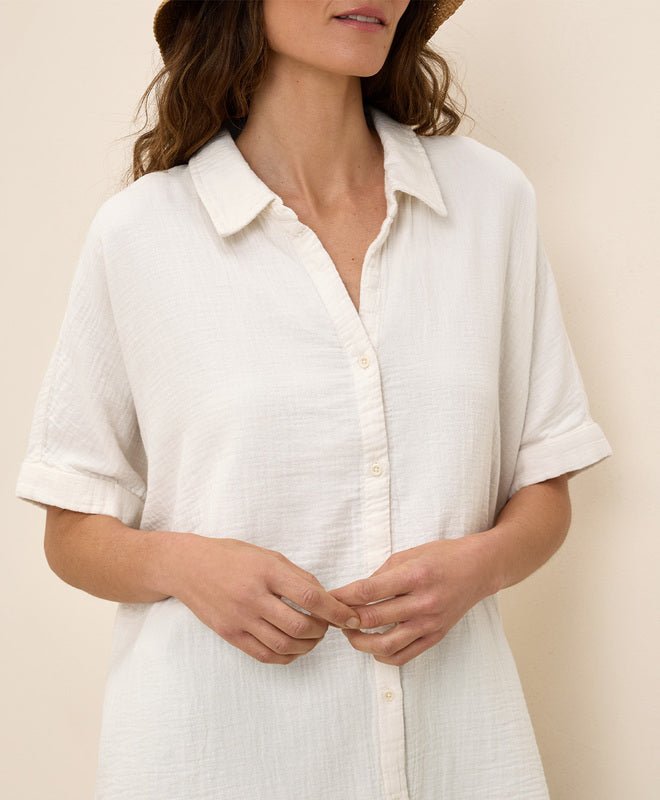 Coastal Double Gauze Oversized Shirt - Echo Market