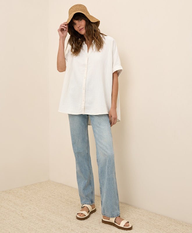 Coastal Double Gauze Oversized Shirt - Echo Market