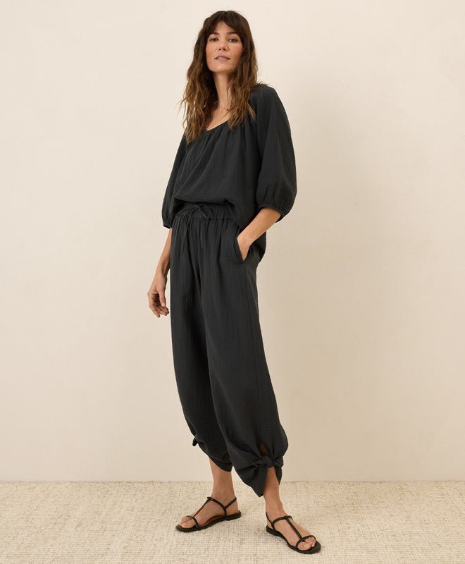 Coastal Double Gauze Split Hem Pant - Echo Market