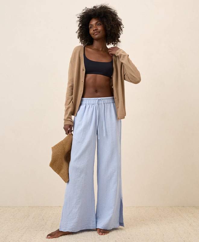 Coastal Double Gauze Split Hem Pant - Echo Market