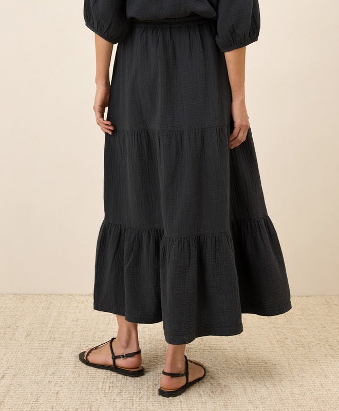 Coastal Double Gauze Tiered Maxi Skirt - Echo Market
