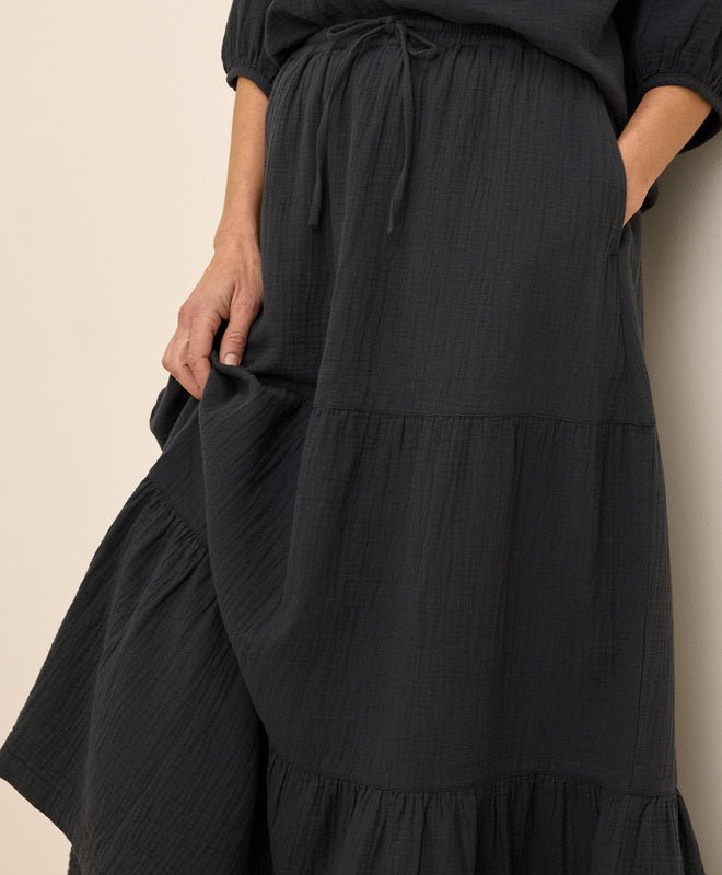 Coastal Double Gauze Tiered Maxi Skirt - Echo Market