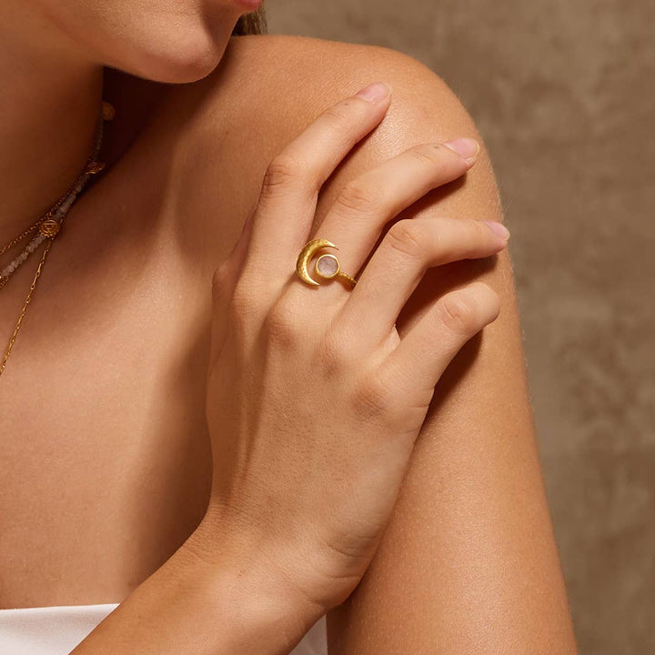 Cradled in Light Moonstone Ring - Echo Market