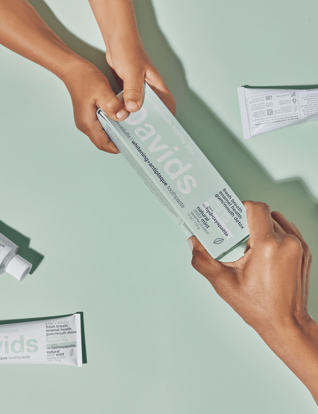 Davids Kids + Adults Nano - Hydroxyapatite Premium Toothpaste | Mild Mint - Echo Market