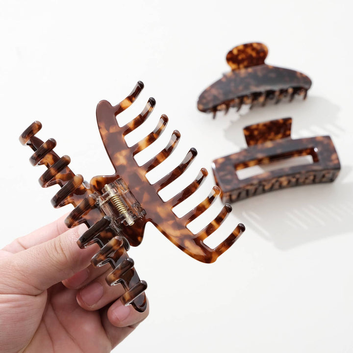 Deep Tortoise Large | Assorted Large Claw Clips - Echo Market
