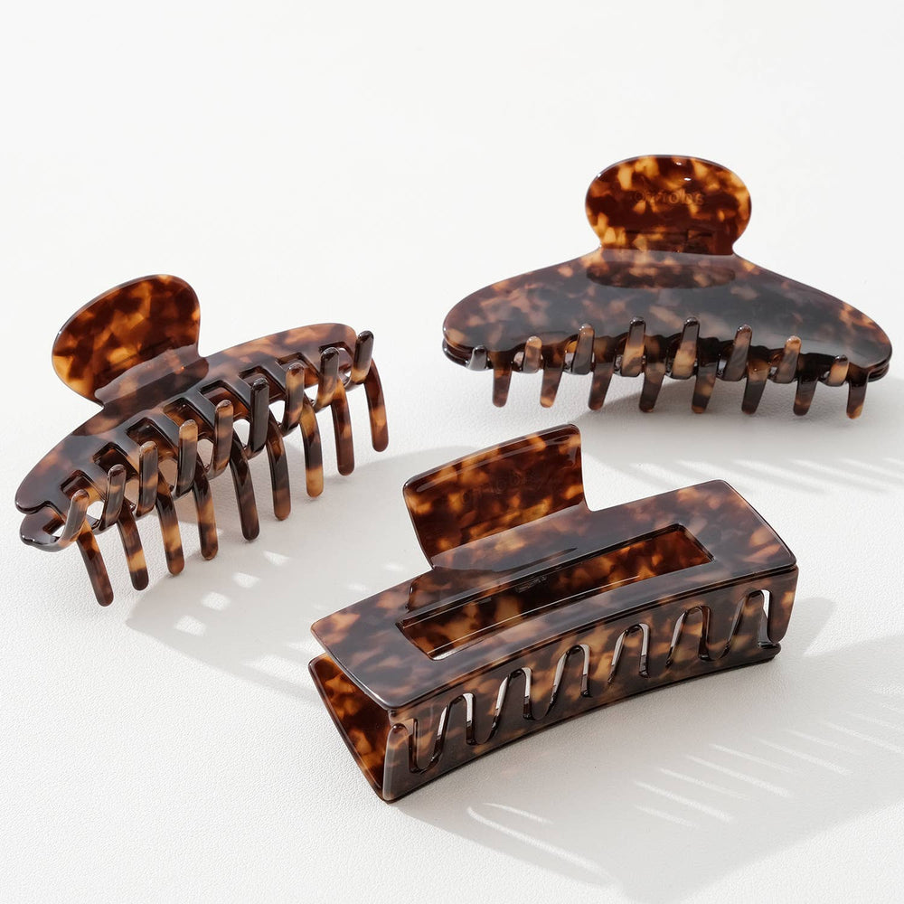 Deep Tortoise Large | Assorted Large Claw Clips - Echo Market