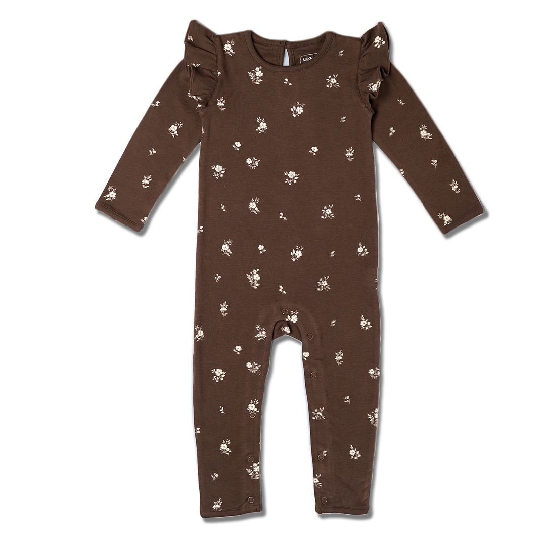 Organic Ruffle Full Sleeve Romper | Birch
