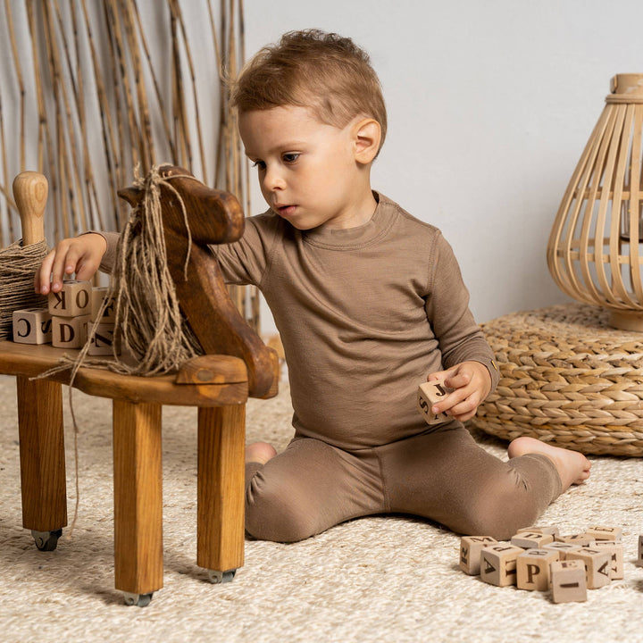 Kids' Long Sleeve Merino Wool Set - Echo Market