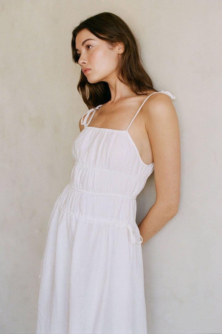 Linen Maxi Dress | Off White - Echo Market