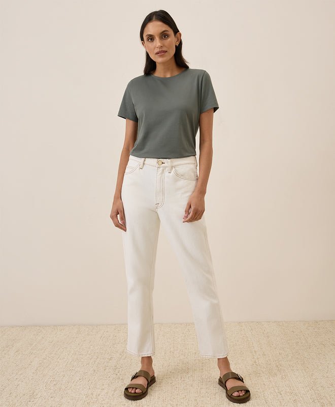 Luxe Stretch Organic Cotton Jersey Tee - Echo Market
