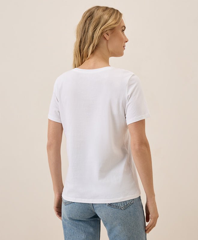 Luxe Stretch Organic Cotton Jersey Tee - Echo Market