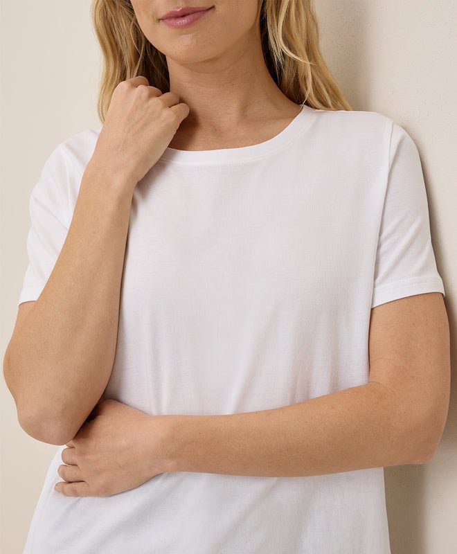 Luxe Stretch Organic Cotton Jersey Tee - Echo Market