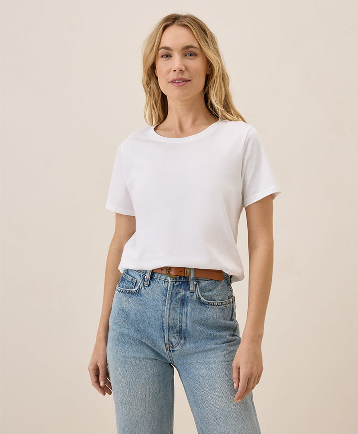 Luxe Stretch Organic Cotton Jersey Tee - Echo Market