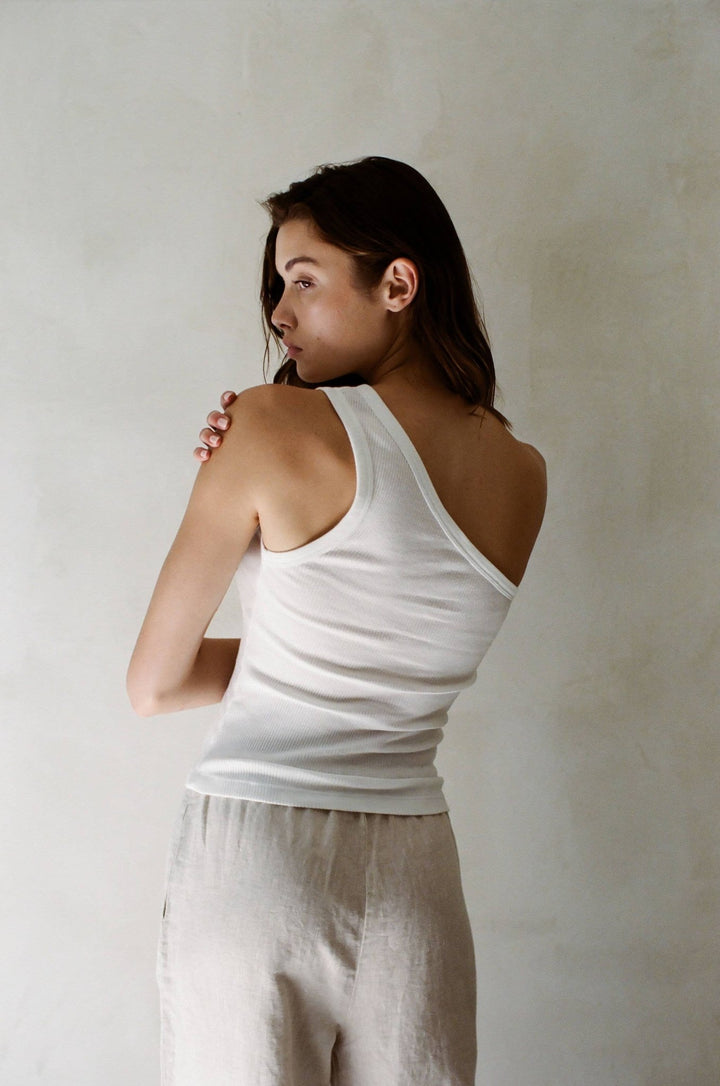Organic Cotton One Shoulder Top - Echo Market