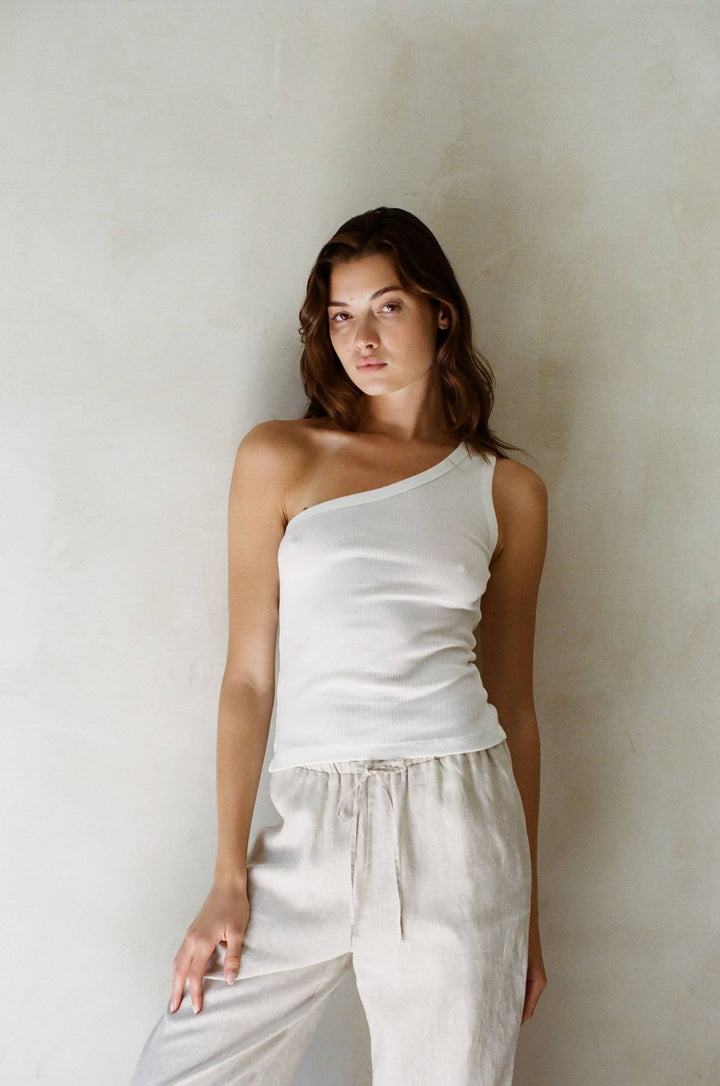 Organic Cotton One Shoulder Top - Echo Market