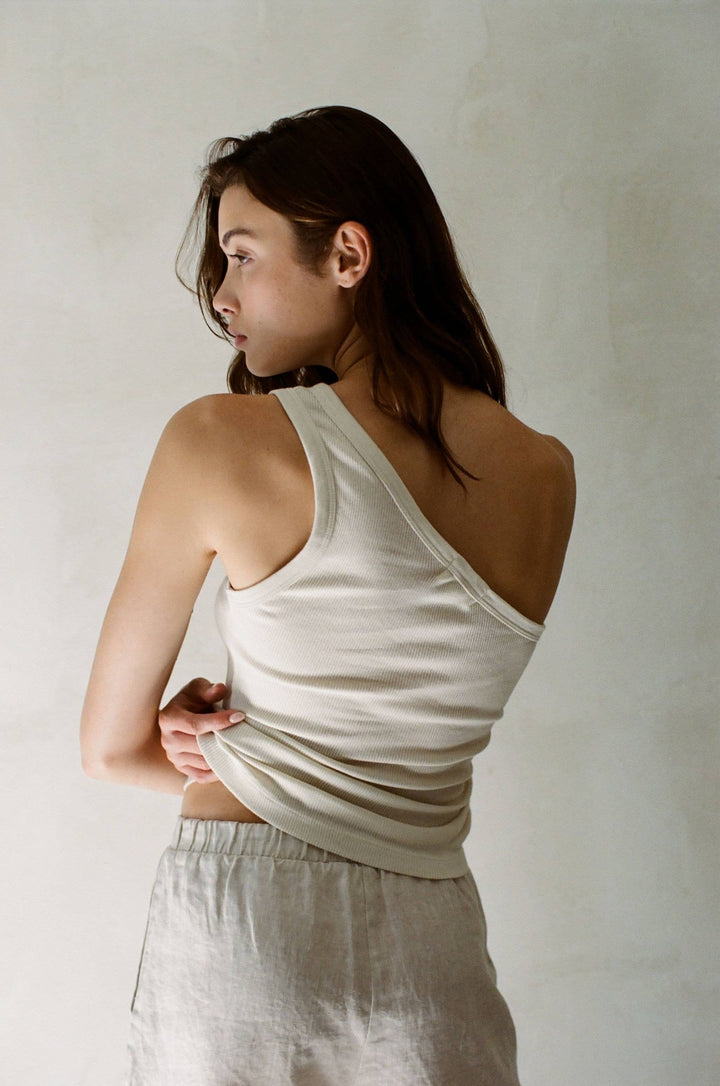 Organic Cotton One Shoulder Top - Echo Market