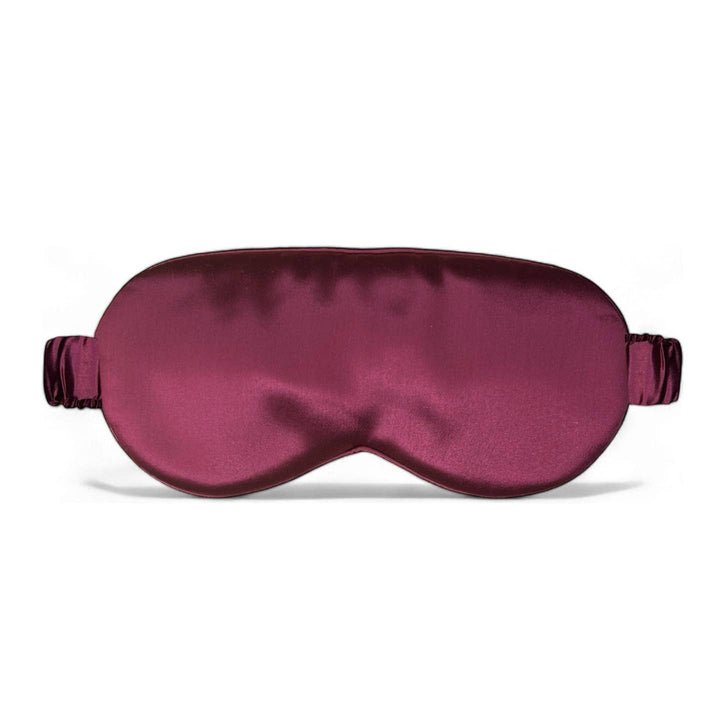 Organic Mulberry Silk Sleep Eye Mask in burgundy.