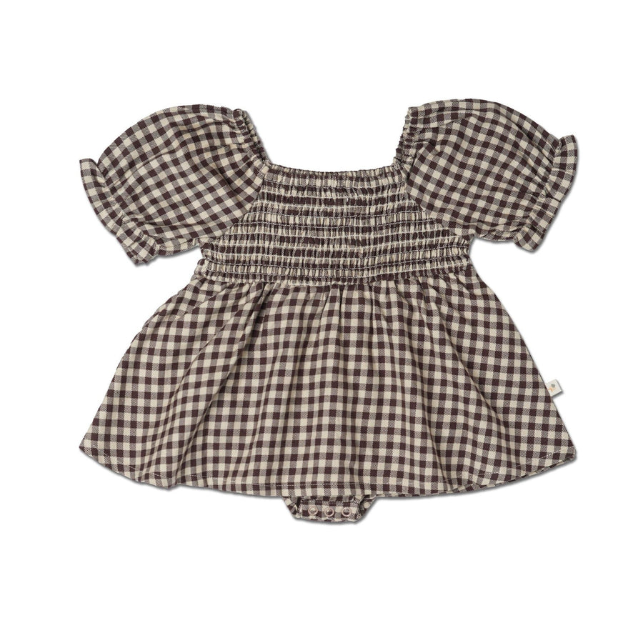 Organic Smocked Dress | Gingham Checks - Echo Market