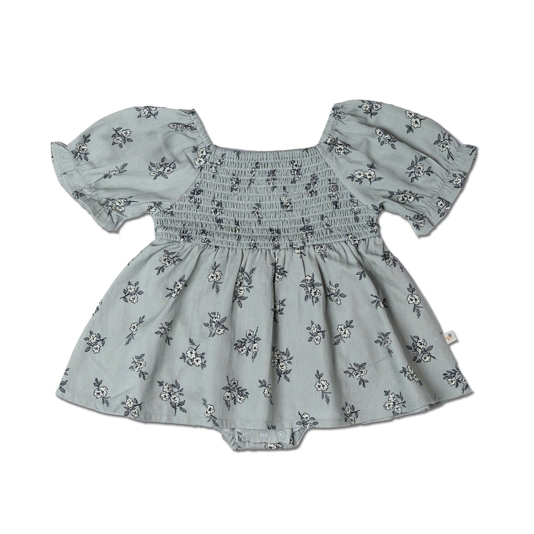 Organic Smocked Dress | Sage Bloom - Echo Market