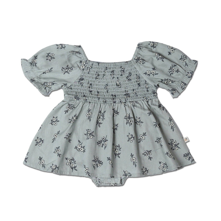 Organic Smocked Dress | Sage Bloom - Echo Market