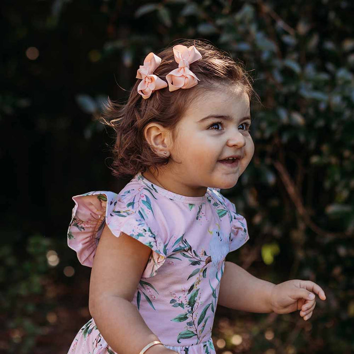 Peach Piggy Tail Hair Clips | Pair - Echo Market