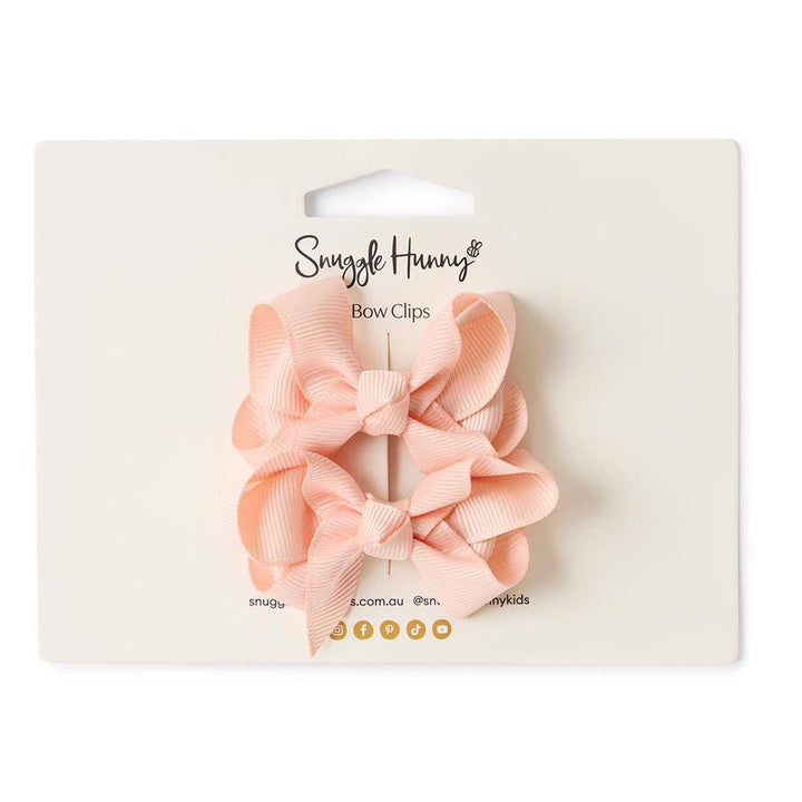 Peach Piggy Tail Hair Clips | Pair - Echo Market