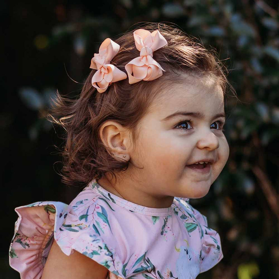 Peach Piggy Tail Hair Clips | Pair - Echo Market