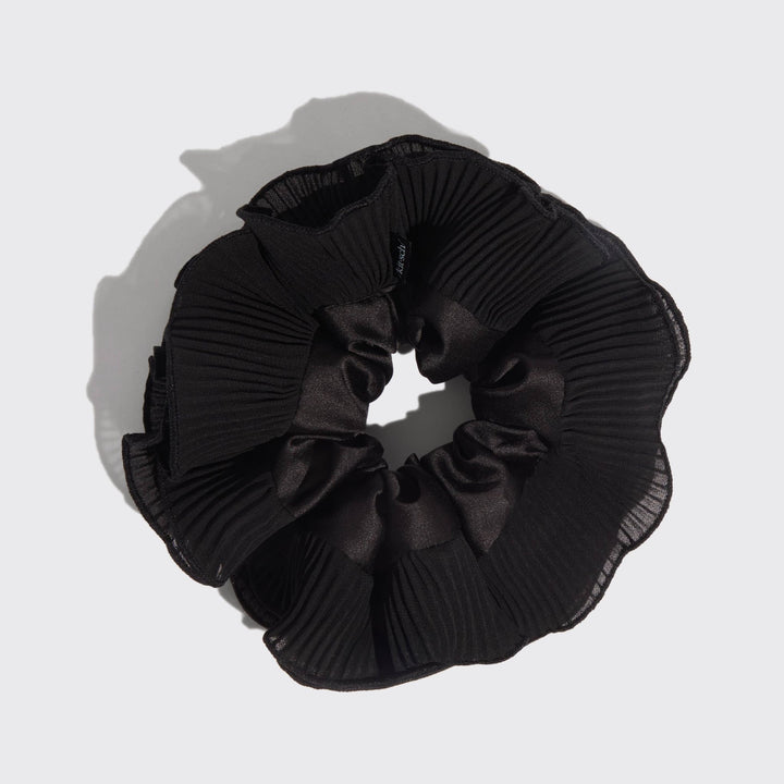 Pleated Scrunchie | Halloween Black - Echo Market