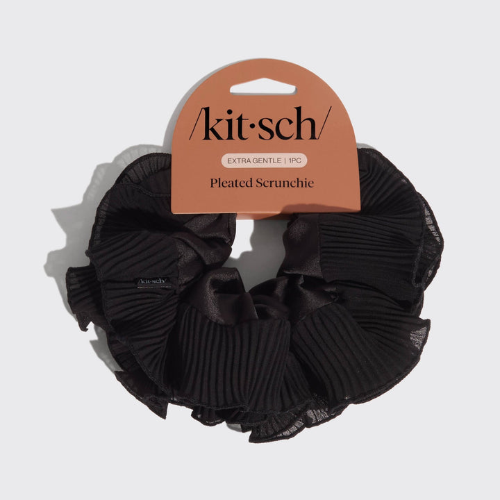 Pleated Scrunchie | Halloween Black - Echo Market