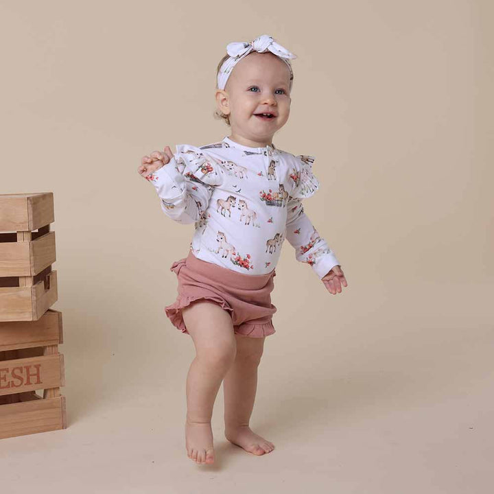 Pony Pals Long Sleeve Organic Bodysuit - Echo Market