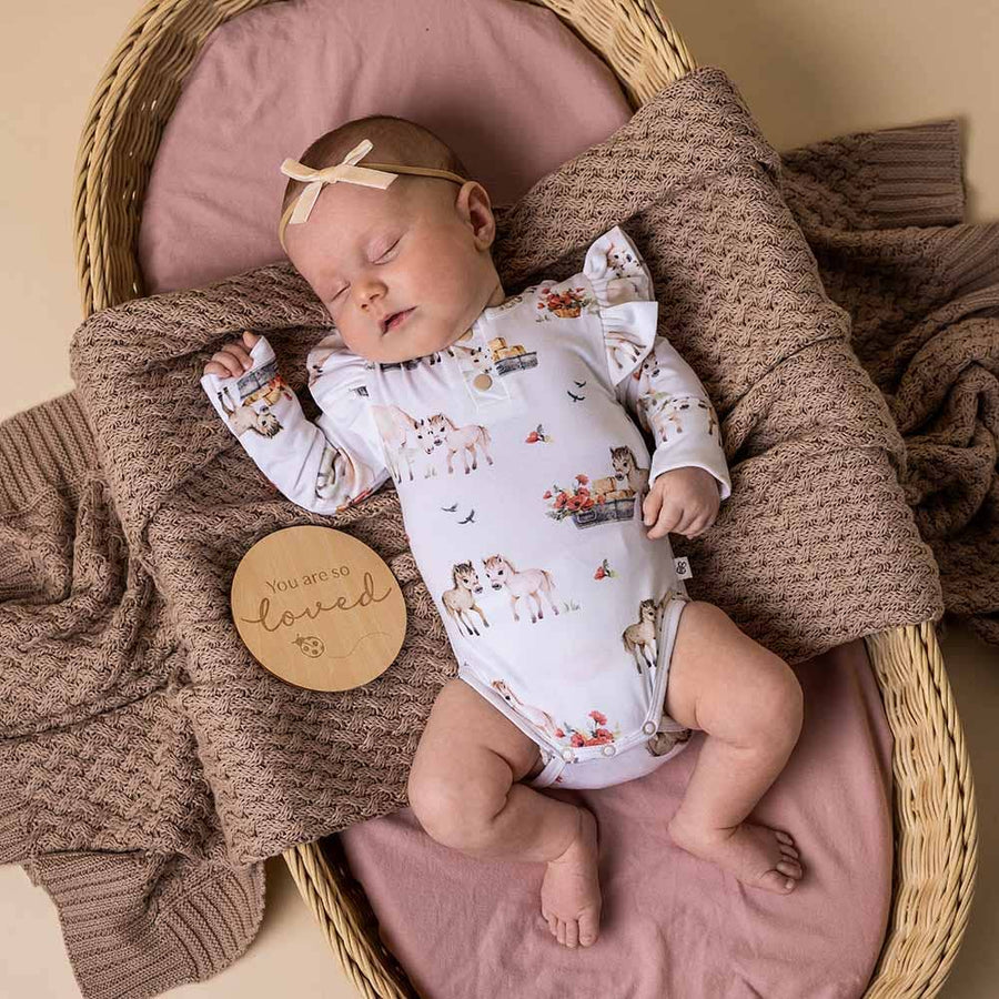 Pony Pals Long Sleeve Organic Bodysuit - Echo Market