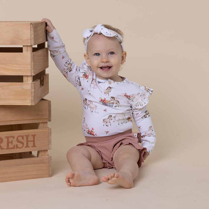 Pony Pals Long Sleeve Organic Bodysuit - Echo Market