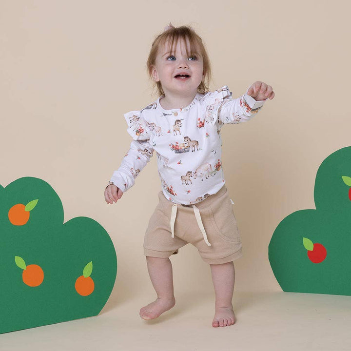 Pony Pals Long Sleeve Organic Bodysuit - Echo Market
