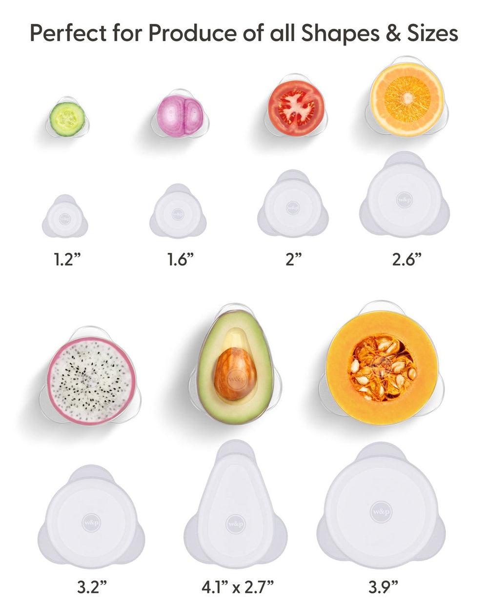Produce Saver Silicone Stretch Lids | Set of 7 Sizes - Echo Market