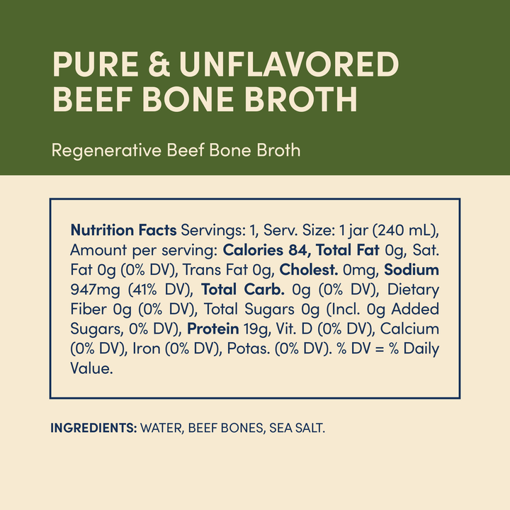 Regenerative Grass - fed Beef Bone Broth - Echo Market