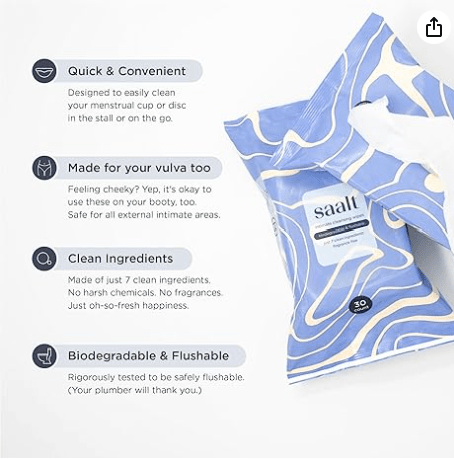 Saalt Intimate Cleansing Wipes - Echo Market