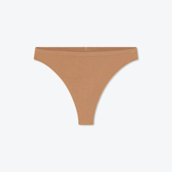 Seamless Modal High Cut Thong | Hushed Tan - Echo Market