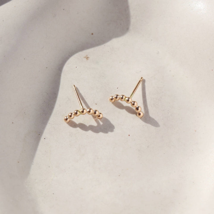 Sequin Arc Studs | 14k Gold Fill - Echo Market