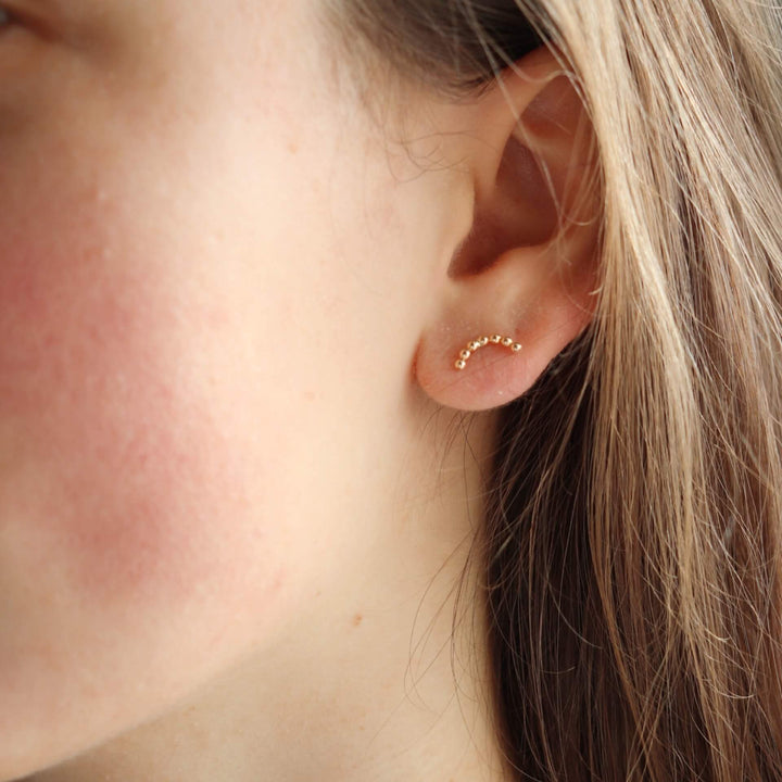 Sequin Arc Studs | 14k Gold Fill - Echo Market