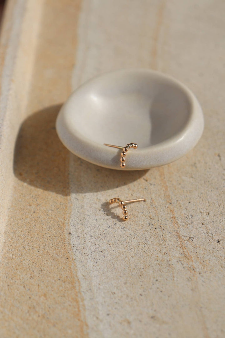 Sequin Arc Studs | 14k Gold Fill - Echo Market