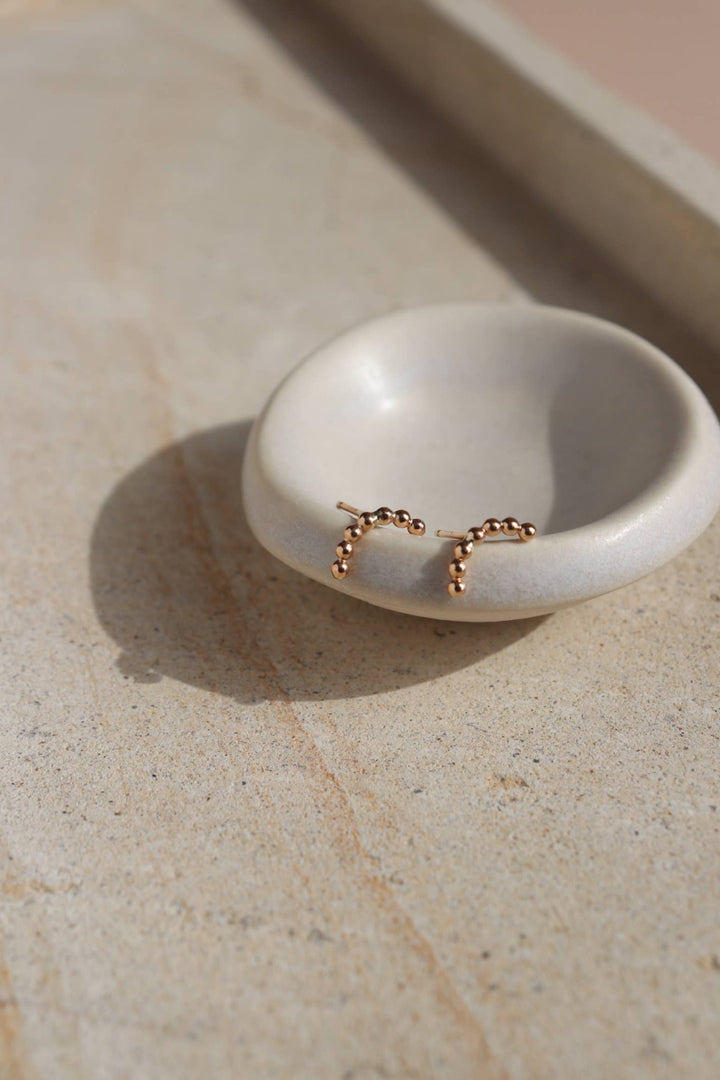 Sequin Arc Studs | 14k Gold Fill - Echo Market