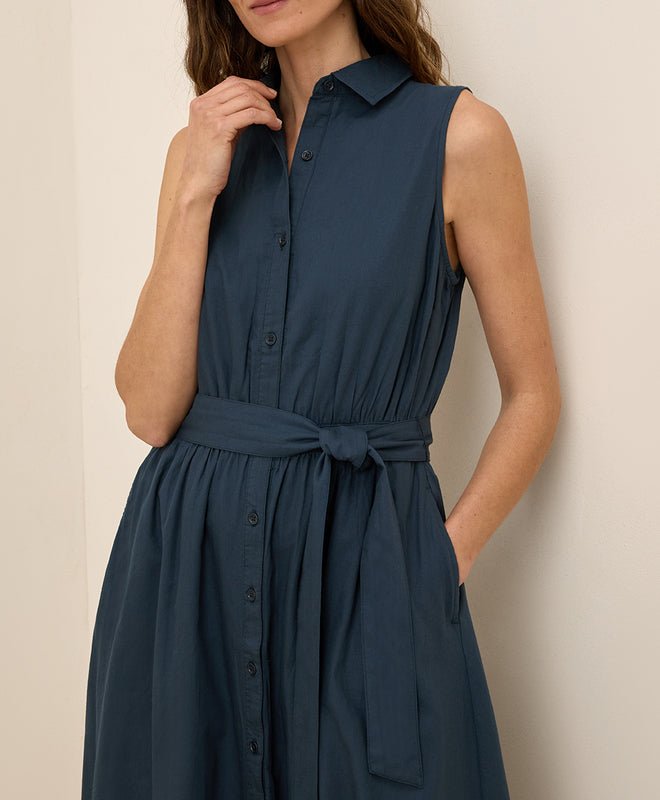 Sunset Lightweight Cotton Sleeveless Shirtdress - Echo Market